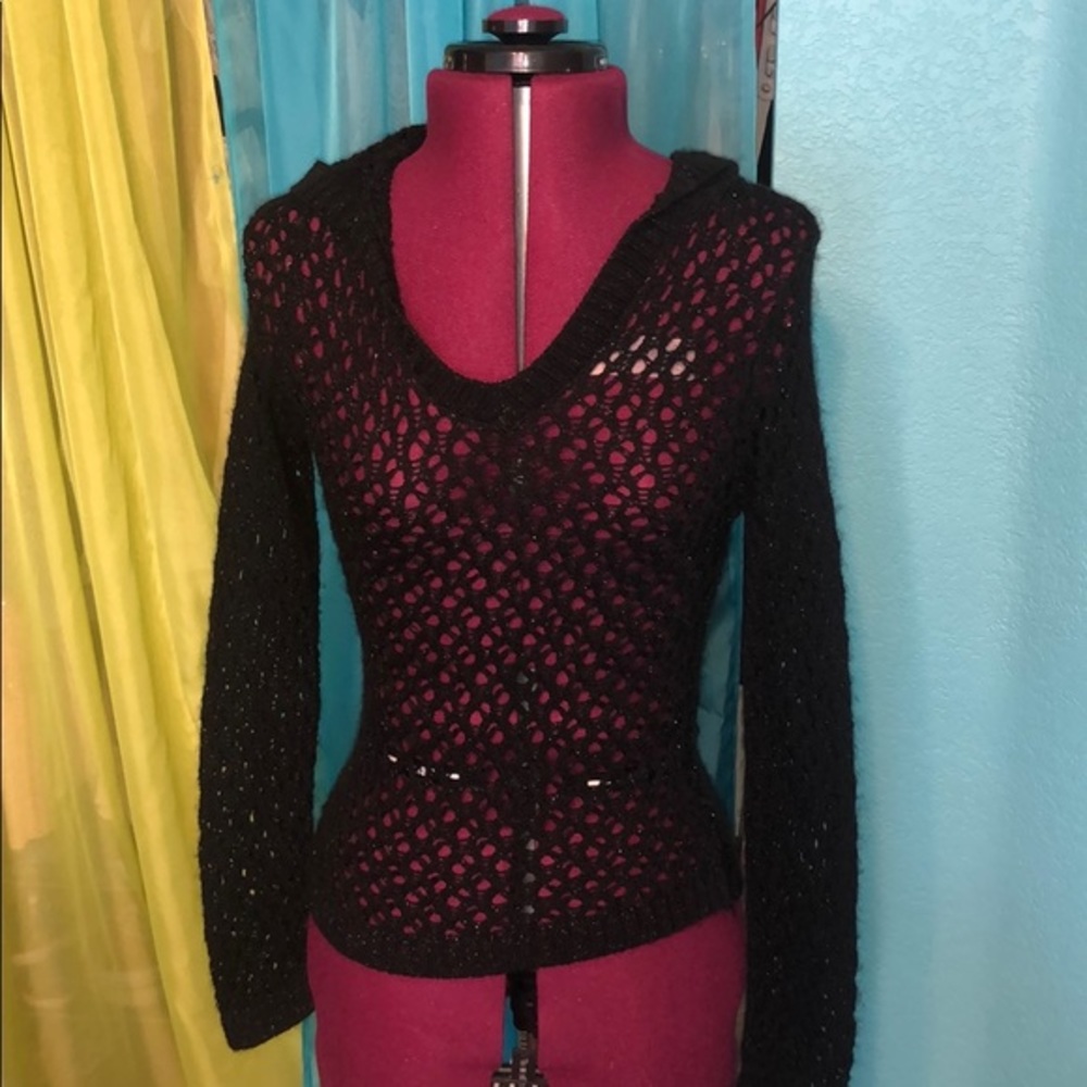 Black Knit Hoodie/Sweater